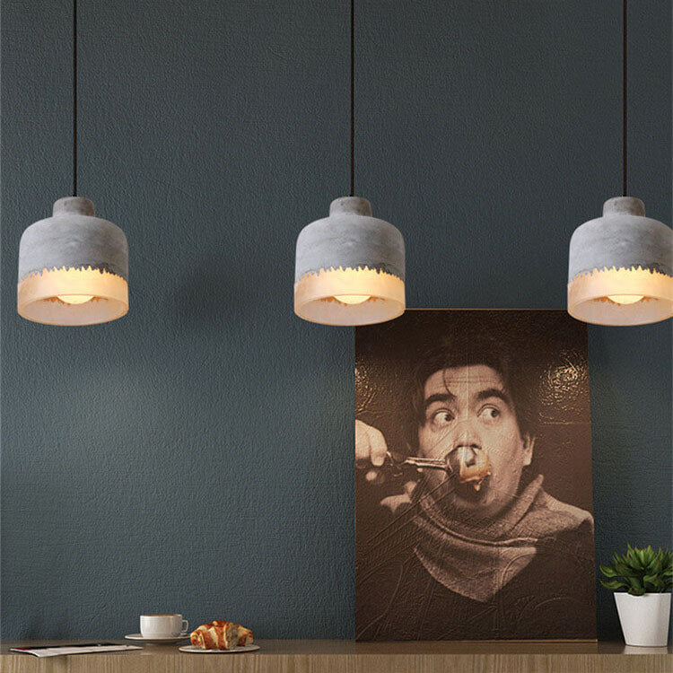 Close-up of 3 silhouettes A/B/C on pendant light | Casa Norex
