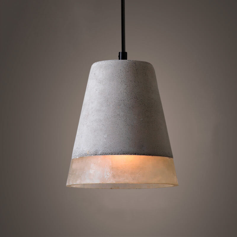 Pendant Light — cement and resin shade on metal frame | Casa Norex