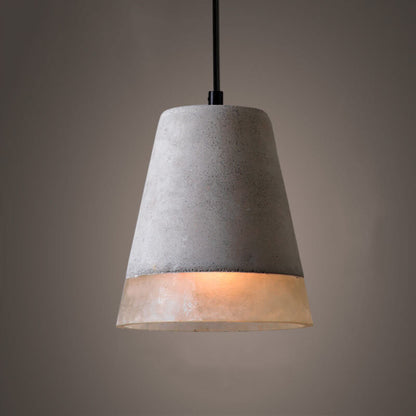 Pendant Light — cement and resin shade on metal frame | Casa Norex