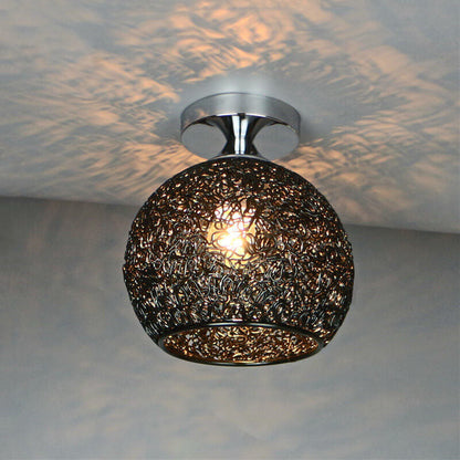 Close-up of 7.09" wide on semi-flush mount ceiling light | Casa Norex