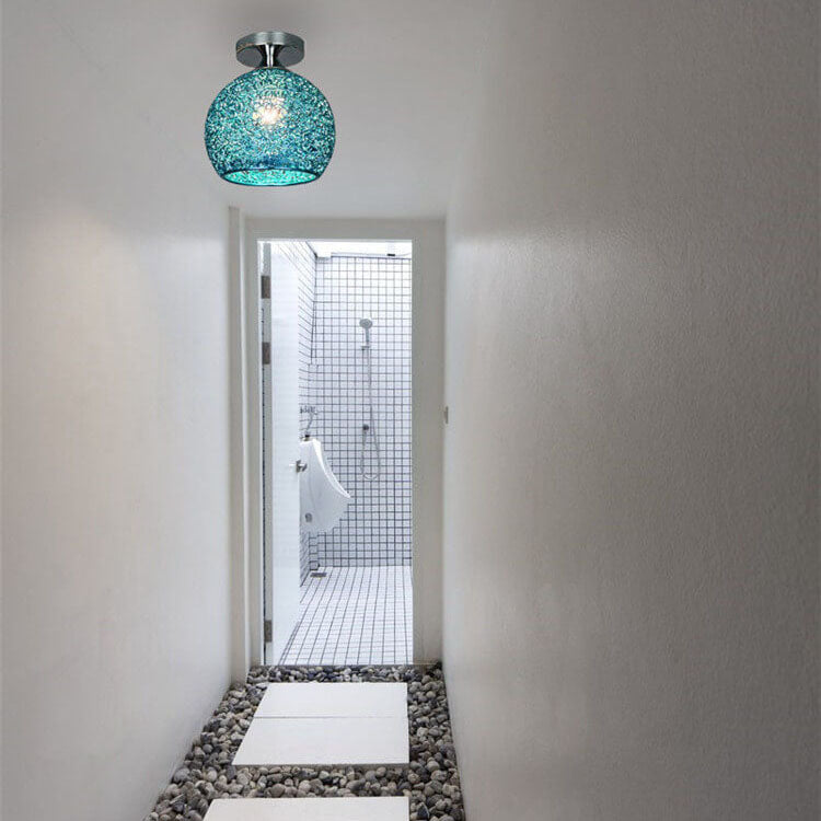 Semi-Flush Mount Ceiling Light front angle — aluminum dome shade | Casa Norex