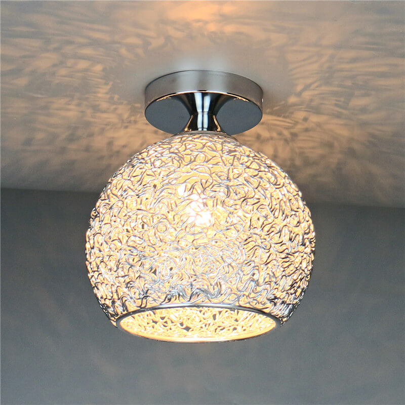 Semi-Flush Mount Ceiling Light — aluminum dome shade | Casa Norex