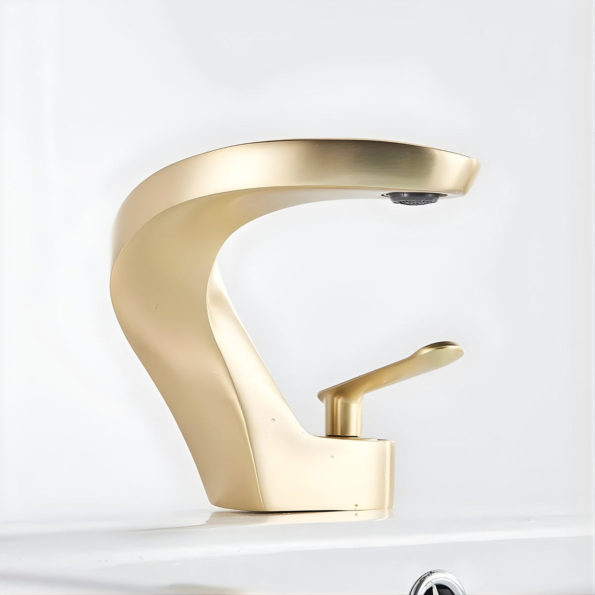 Belmara Bathroom Faucet install angle — Chrome finish — Casa Norex
