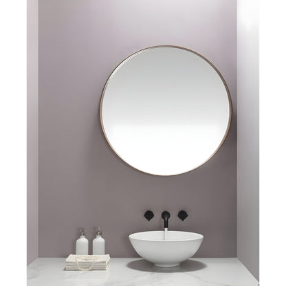 Rotare Wall-Mounted Bathroom Faucet spray head detail — Rose Gold finish — Casa Norex