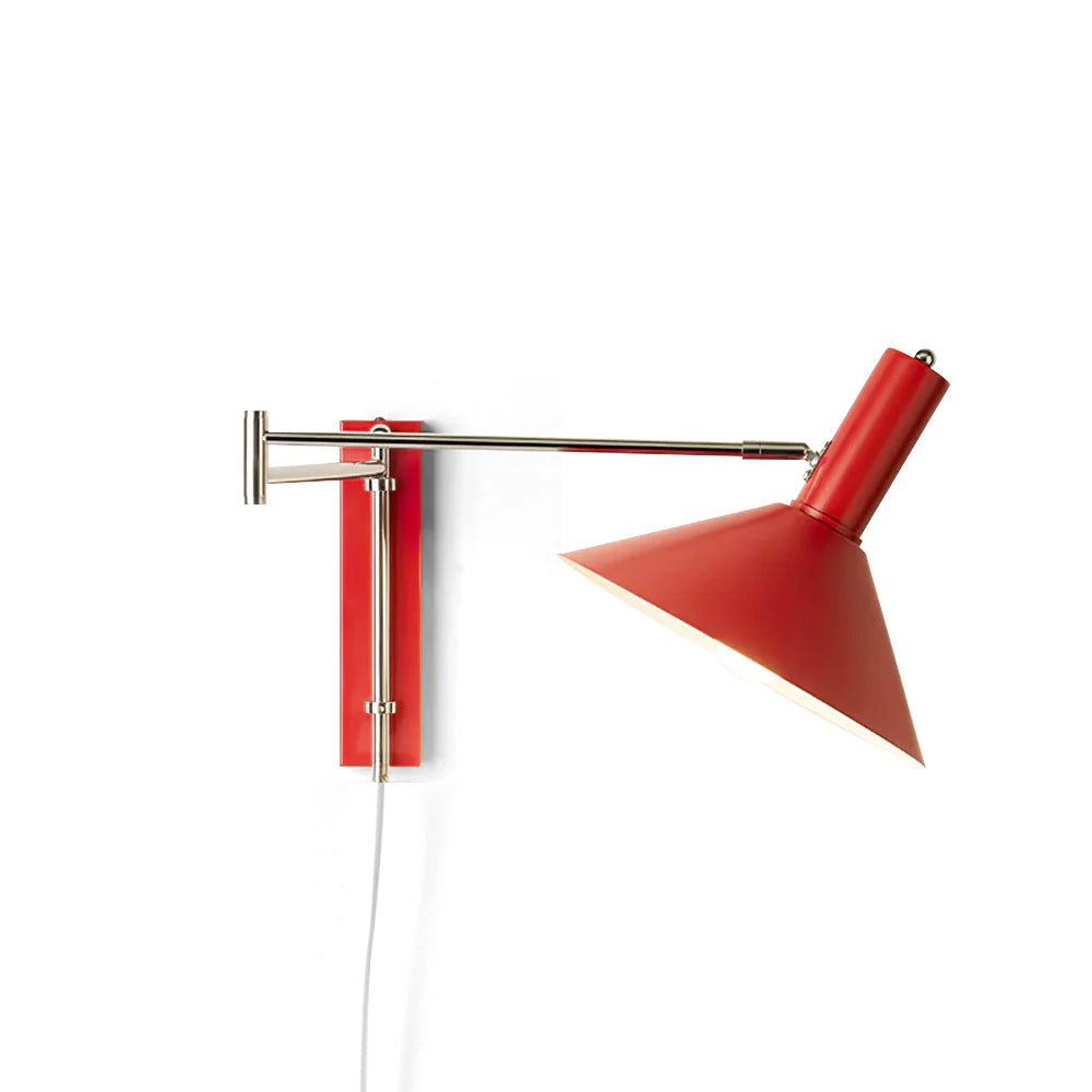 Anvia wall lamp red finish statement color - Casa Norex