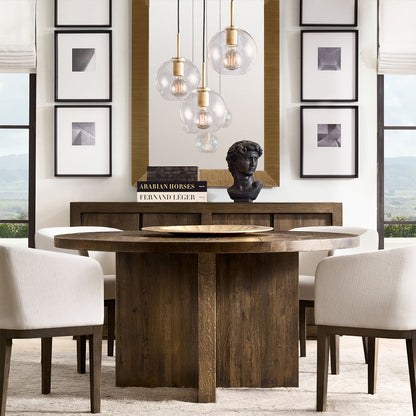 Armed Brass Pendant Lamp