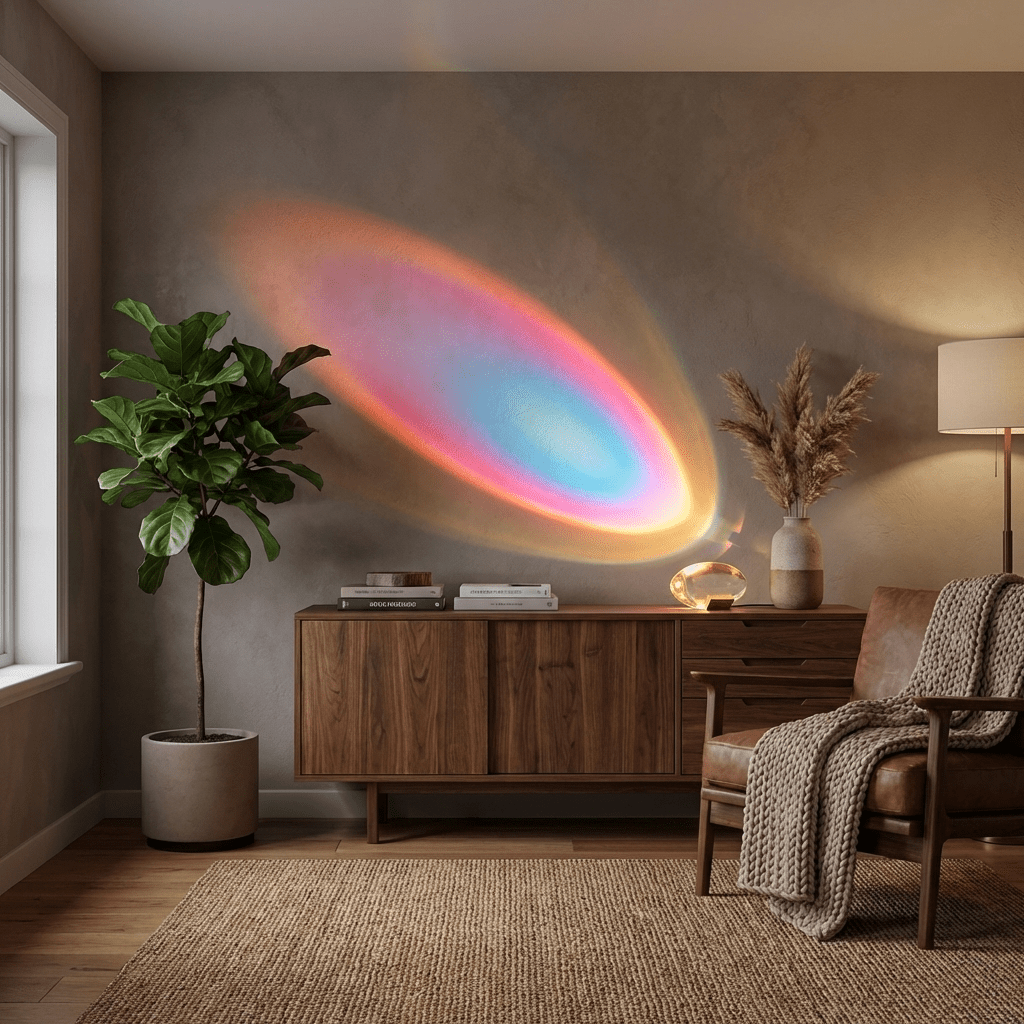 Sculptural crystal glass lamp detail — Casa Norex
