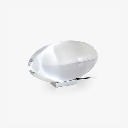 Atman table lamp angle view — chrome finish | Casa Norex