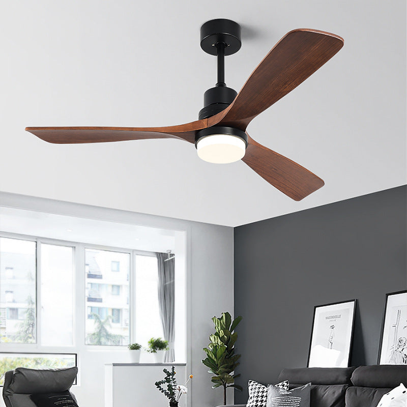 Close-up of solid wood blade grain on ceiling fan light | Casa Norex