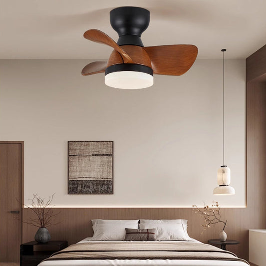 Three-blade fan light black finish detail — Casa Norex