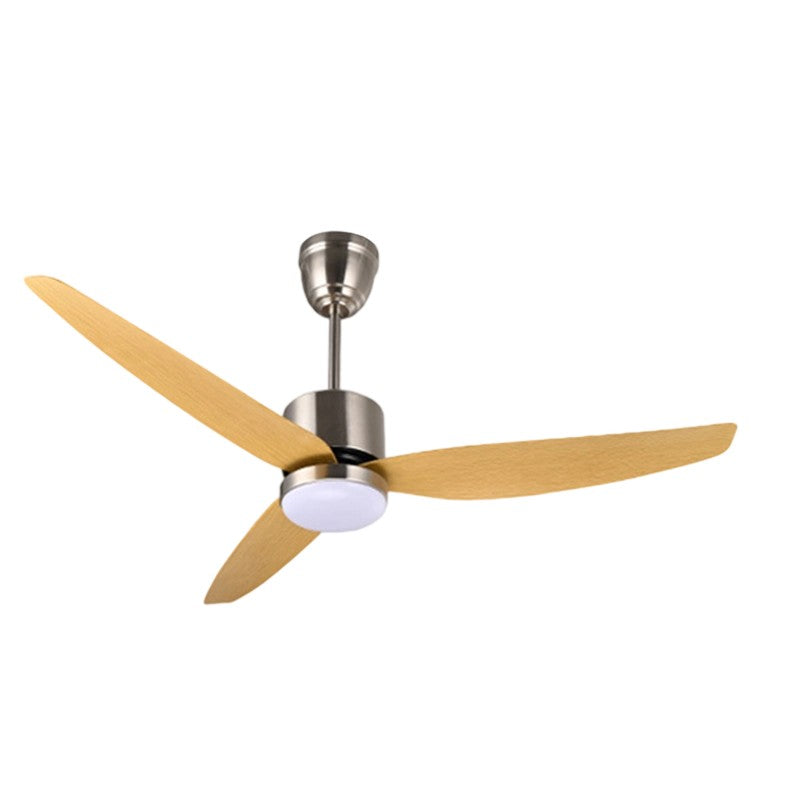 Contemporary Scandinavian Iron ABS Acrylic Round LED Semi-Flush Mount Ceiling Fan Light For Bedroom