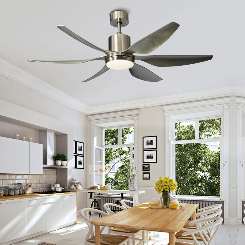Ceiling fan light in living room setting — semi-flush mount, DC motor | Casa Norex