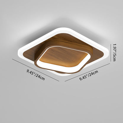Flush mount in wood finish detail — Casa Norex
