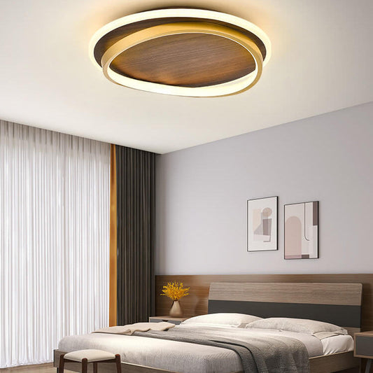 Flush mount ceiling light in living room setting — warm ambient glow | Casa Norex