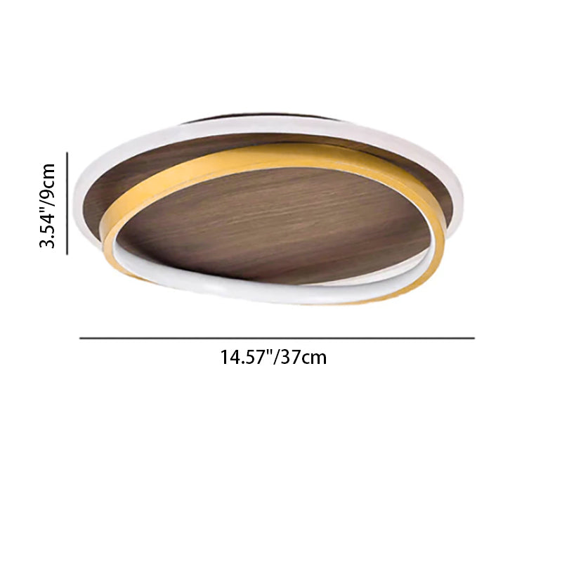 Flush mount ceiling light in gold finish — alternate colorway | Casa Norex