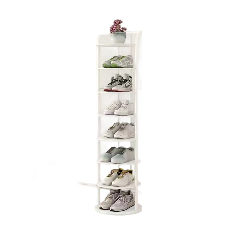 Round tiered shoe rack, top-down view of top tier | Casa Norex