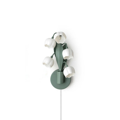 Bell Orchid wall lamp in living room botanical setting - Casa Norex