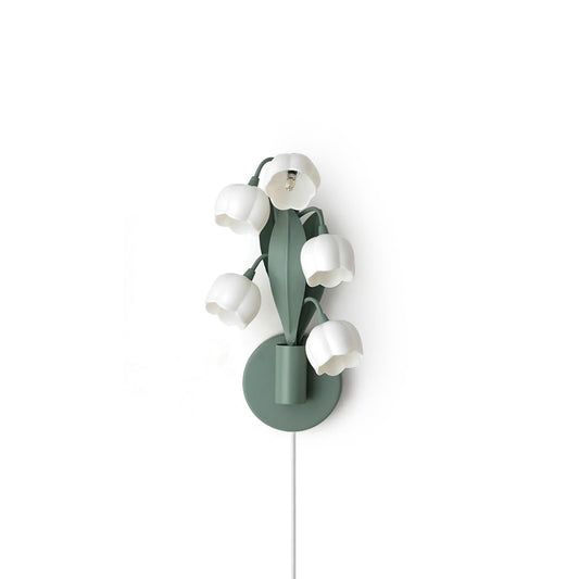 Bell Orchid wall lamp in living room botanical setting - Casa Norex