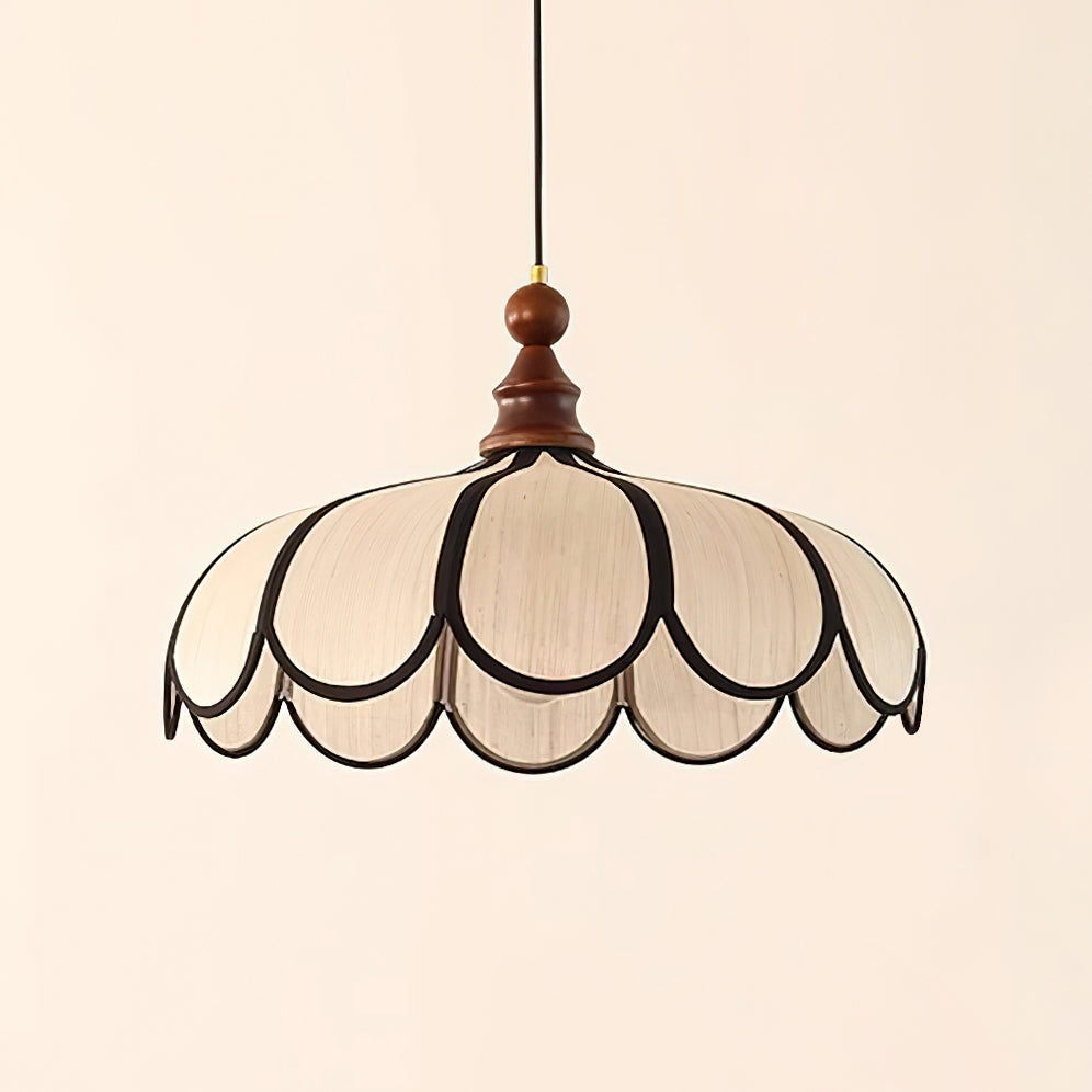 Close-up of woven Abaca texture on pendant shade | Casa Norex