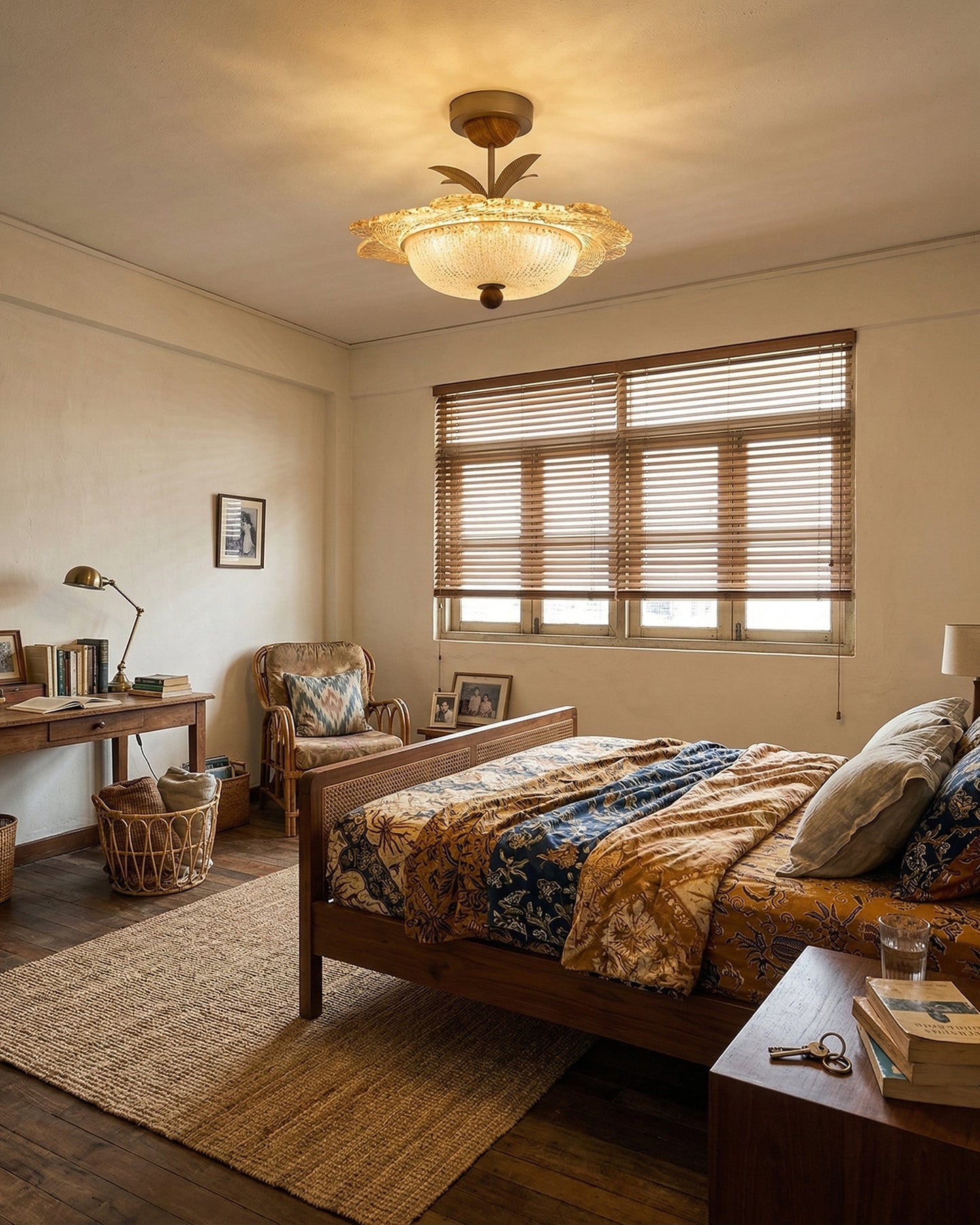 Bellmora walnut color variant - natural wood leaf accents - Casa Norex