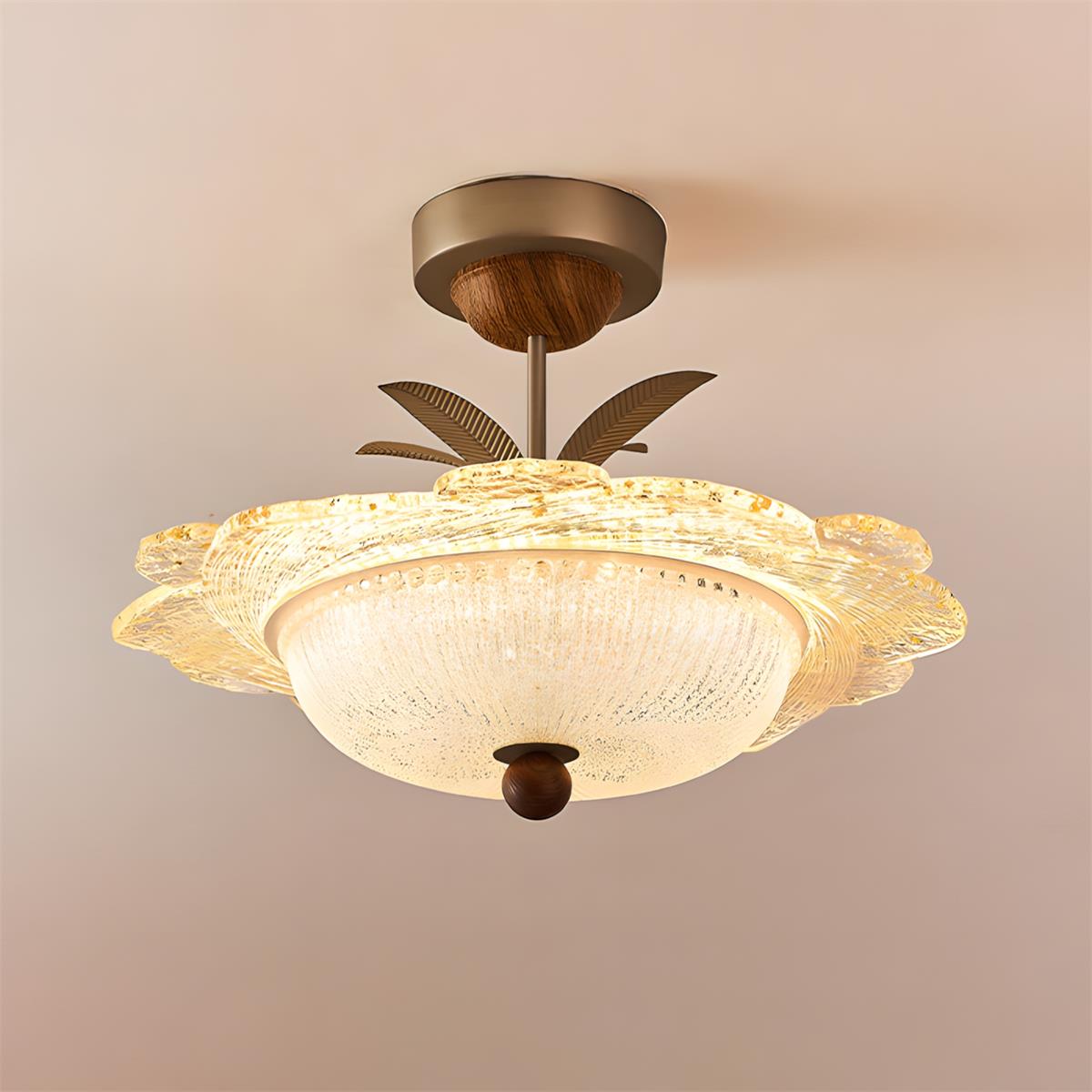 Bellmora floral petal ceiling lamp champagne gold | Casa Norex