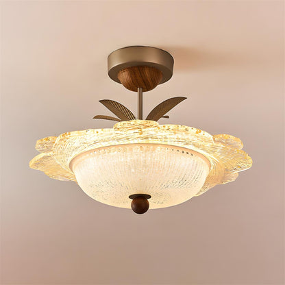 Bellmora floral petal ceiling lamp champagne gold | Casa Norex