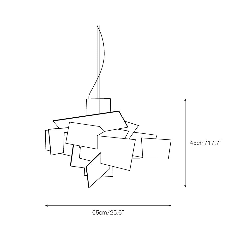 Big Bang chandelier angle view — large size | Casa Norex