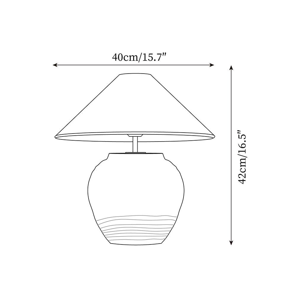 Karen lamp fabric shade detail - soft enveloping glow - Casa Norex