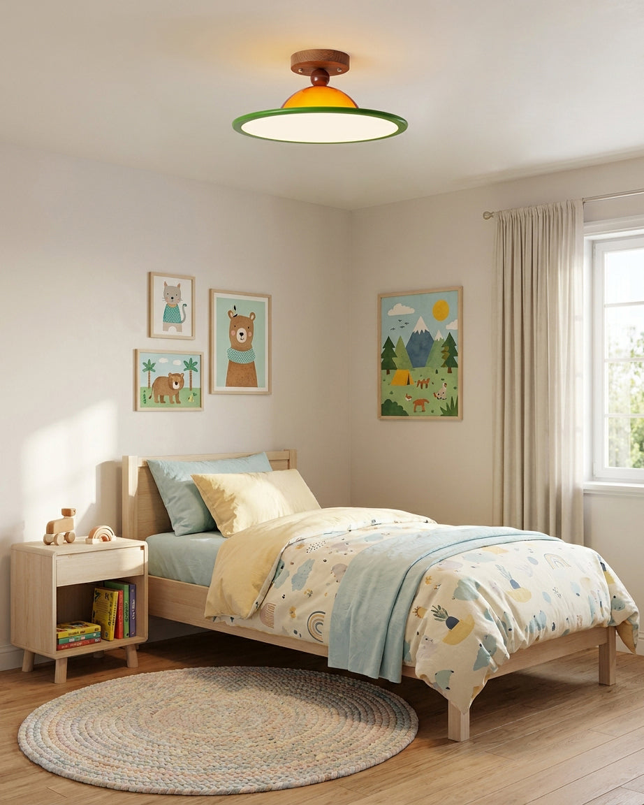 Brimora Olive Green + Walnut variant - 44cm diameter - Casa Norex
