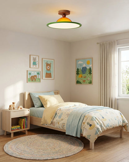 Brimora Olive Green + Walnut variant - 44cm diameter - Casa Norex