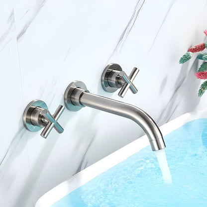 Rotare Wall-Mounted Bathroom Faucet top-down view — Antique Brass finish — Casa Norex