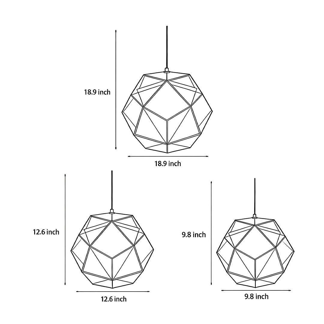 Tessel Geometric Metal Pendant Light, product view 21