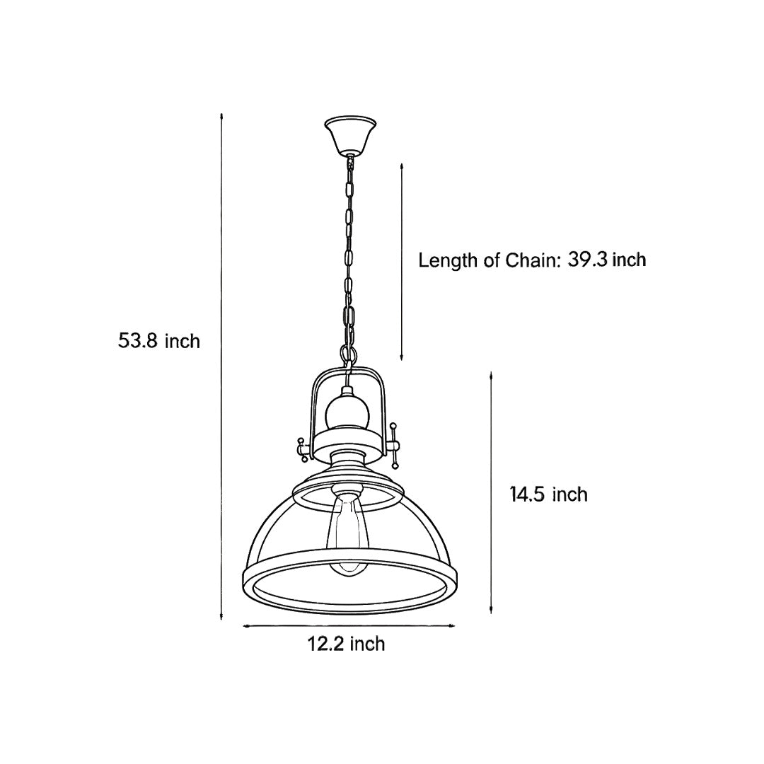 Clear glass industrial pendant light clear glass pendant light dimensions — Casa Norex