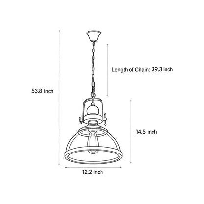 Clear glass industrial pendant light clear glass pendant light dimensions — Casa Norex