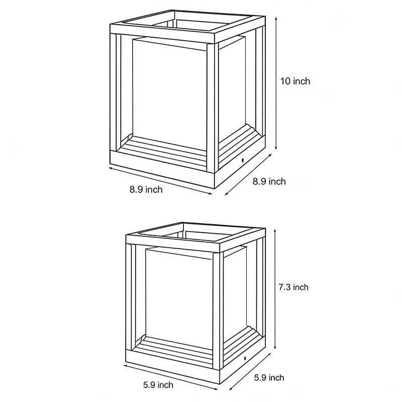 Plinth size reference — Casa Norex