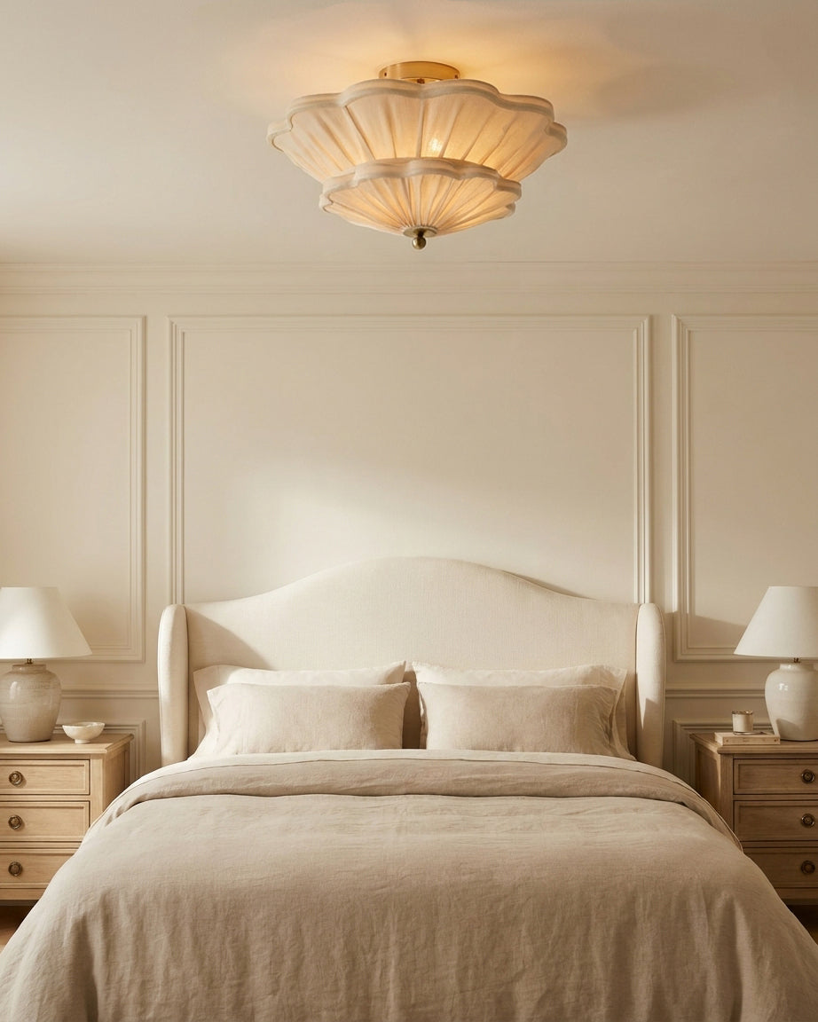Calyra ceiling light in French country living room - Casa Norex