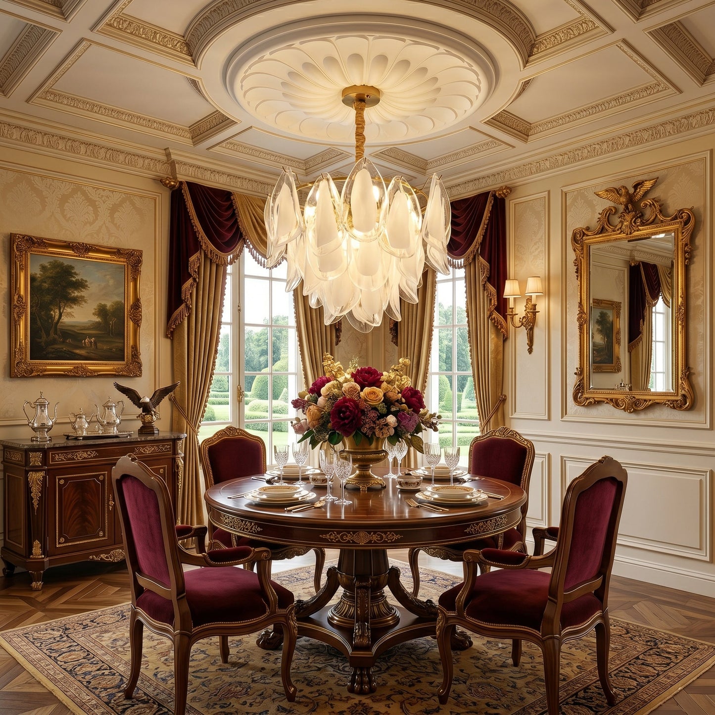 Celeste Glass Petal Chandelier