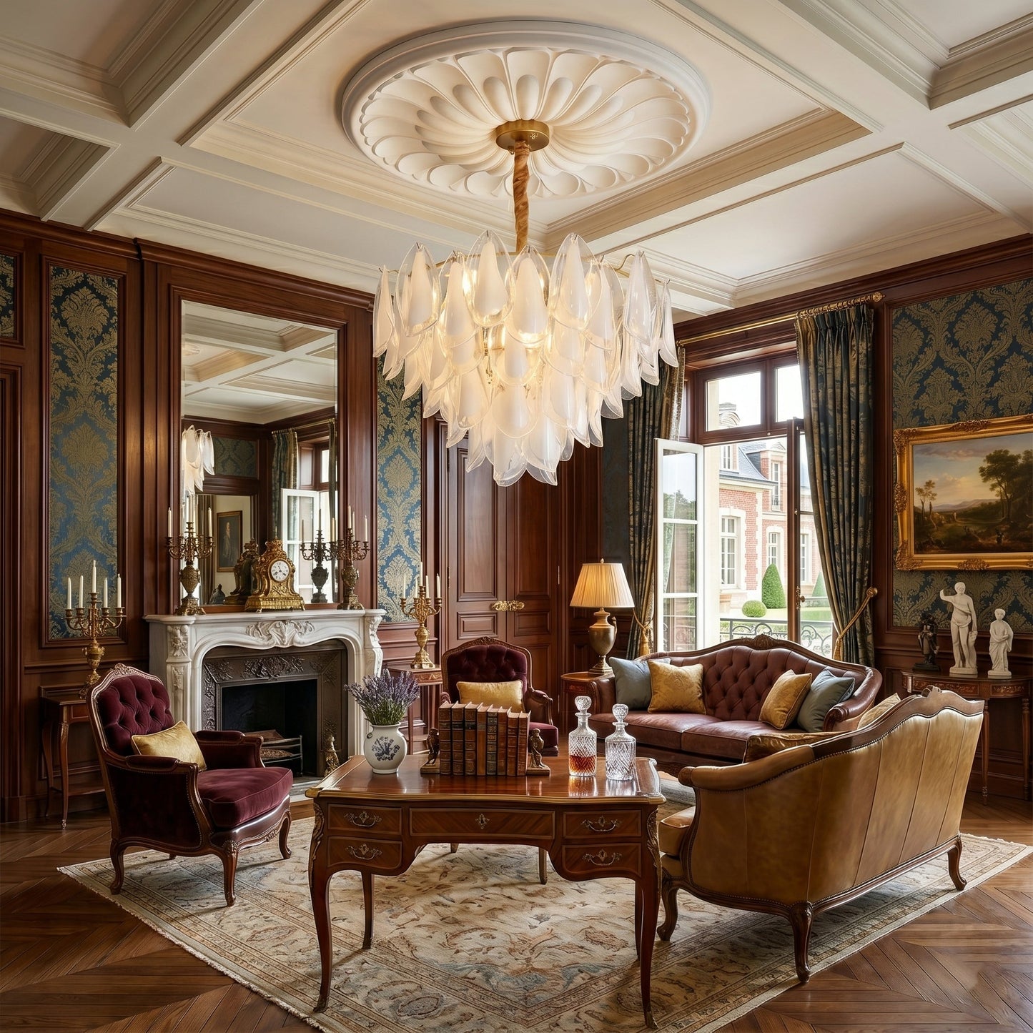 Celeste Glass Petal Chandelier