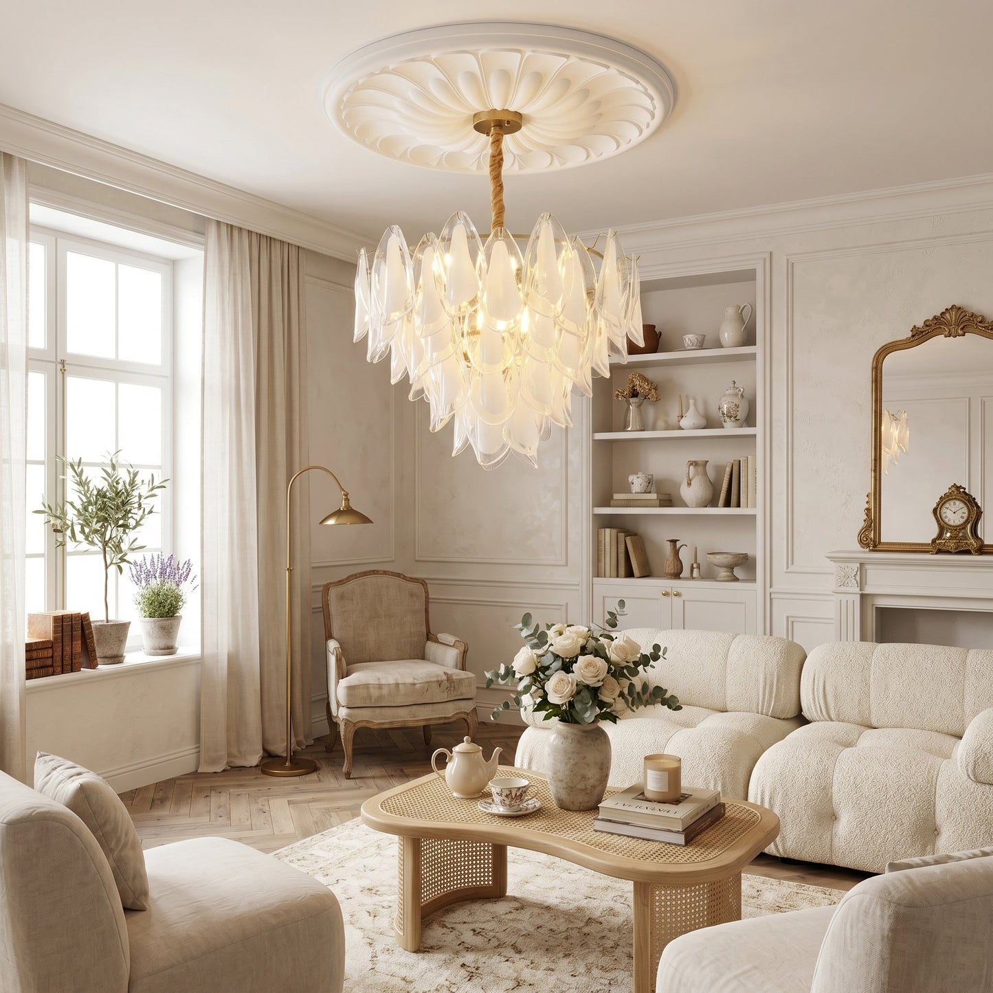 Celeste Glass Petal Chandelier