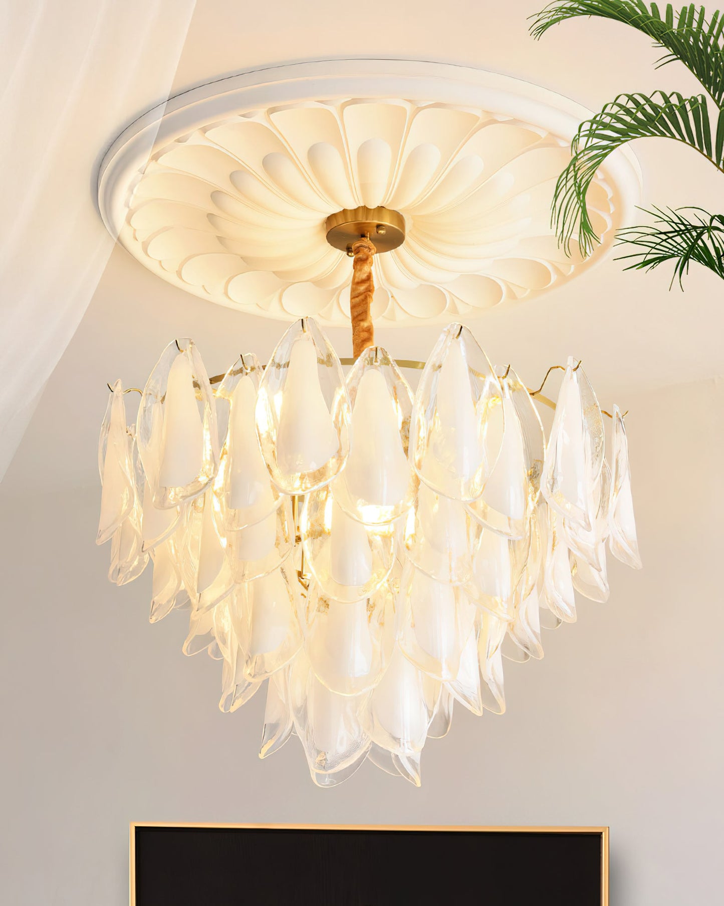 Celeste Glass Petal Chandelier