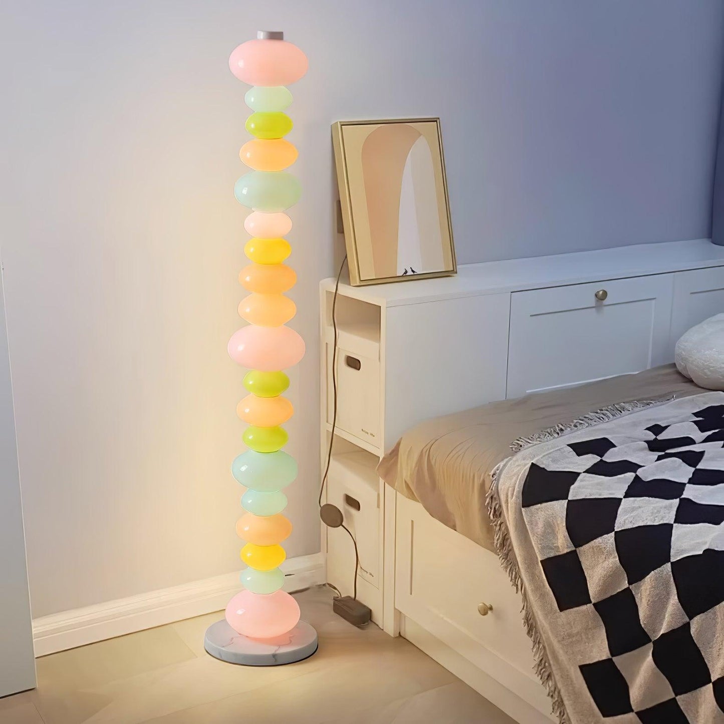 Candy floor lamp size variant — white marble | Casa Norex