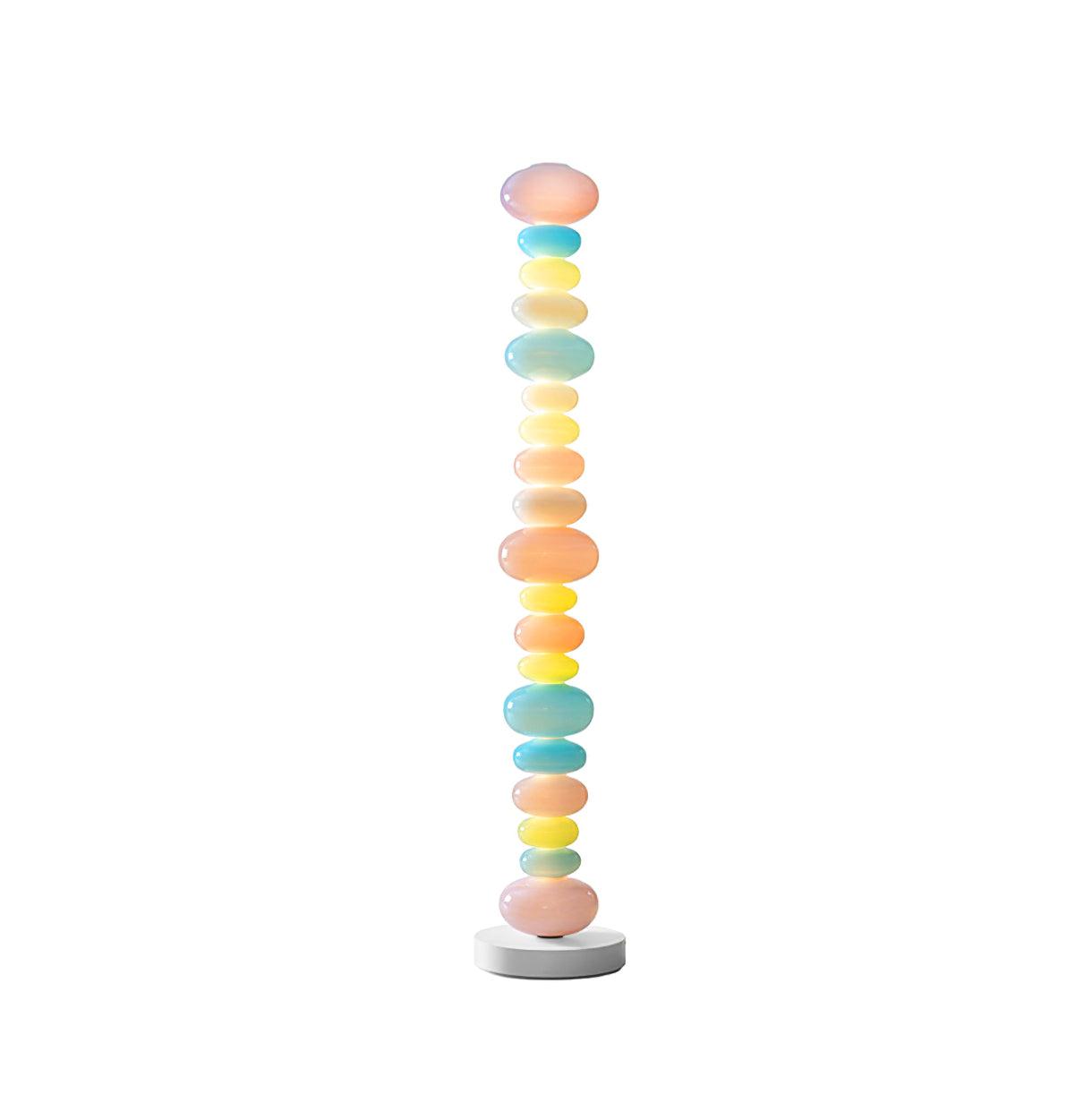 Candy glass sphere floor lamp — marble base, multicolor glass | Casa Norex