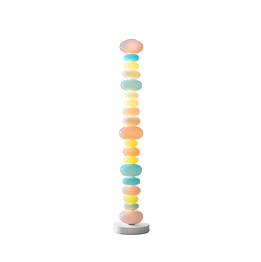 Candy glass sphere floor lamp — marble base, multicolor glass | Casa Norex