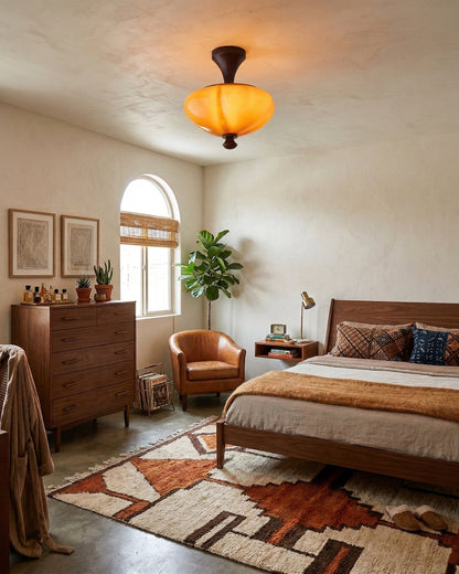 Carmelo ceiling lamp side profile view - Casa Norex