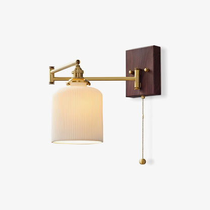 Sculptural ceramic wall lamp detail — Casa Norex