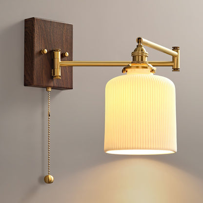 Ceramic wall lamp in bedroom setting — warm ambient glow | Casa Norex