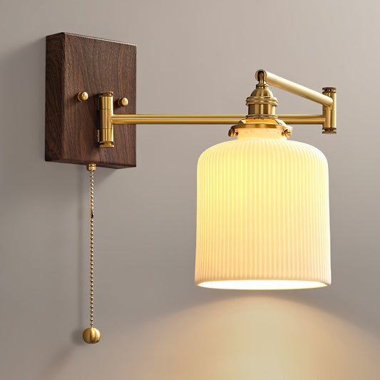 Ceramic wall lamp in bedroom setting — warm ambient glow | Casa Norex