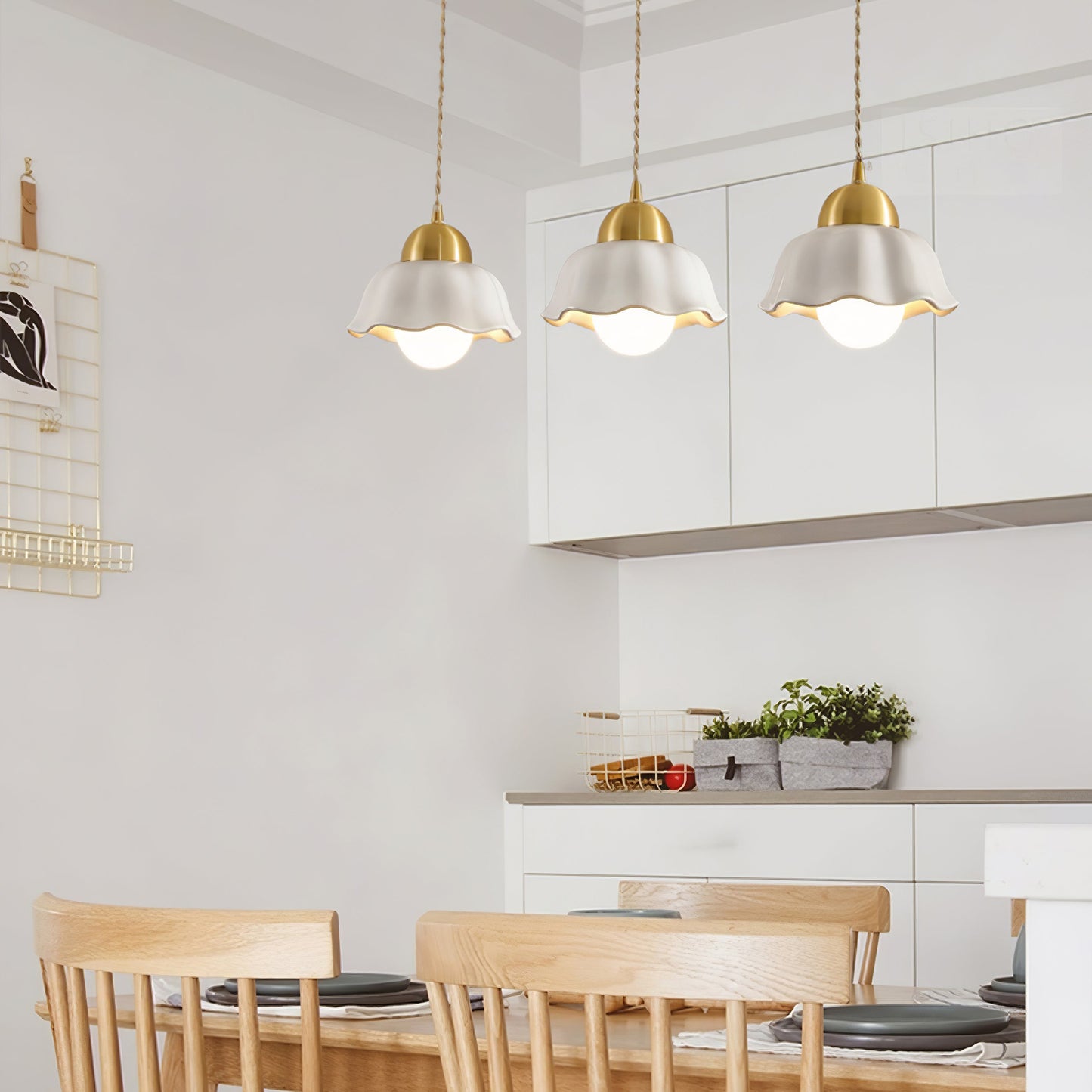 Ceramics Floral Pendant Light