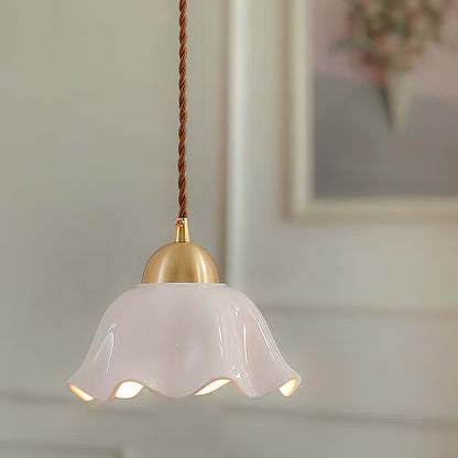 Ceramics Floral Pendant Light