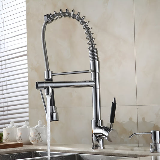 Ridgeline Pull-Down Kitchen Faucet side profile — Copper finish — Casa Norex
